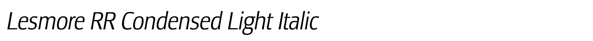 Lesmore RR Condensed Light Italic image